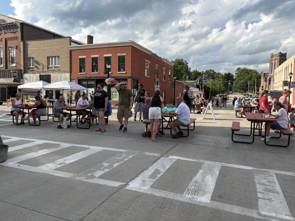 July's Pop Up Market in downtown Morrison; photo courtesy of Morrison Chamber of Commerce.