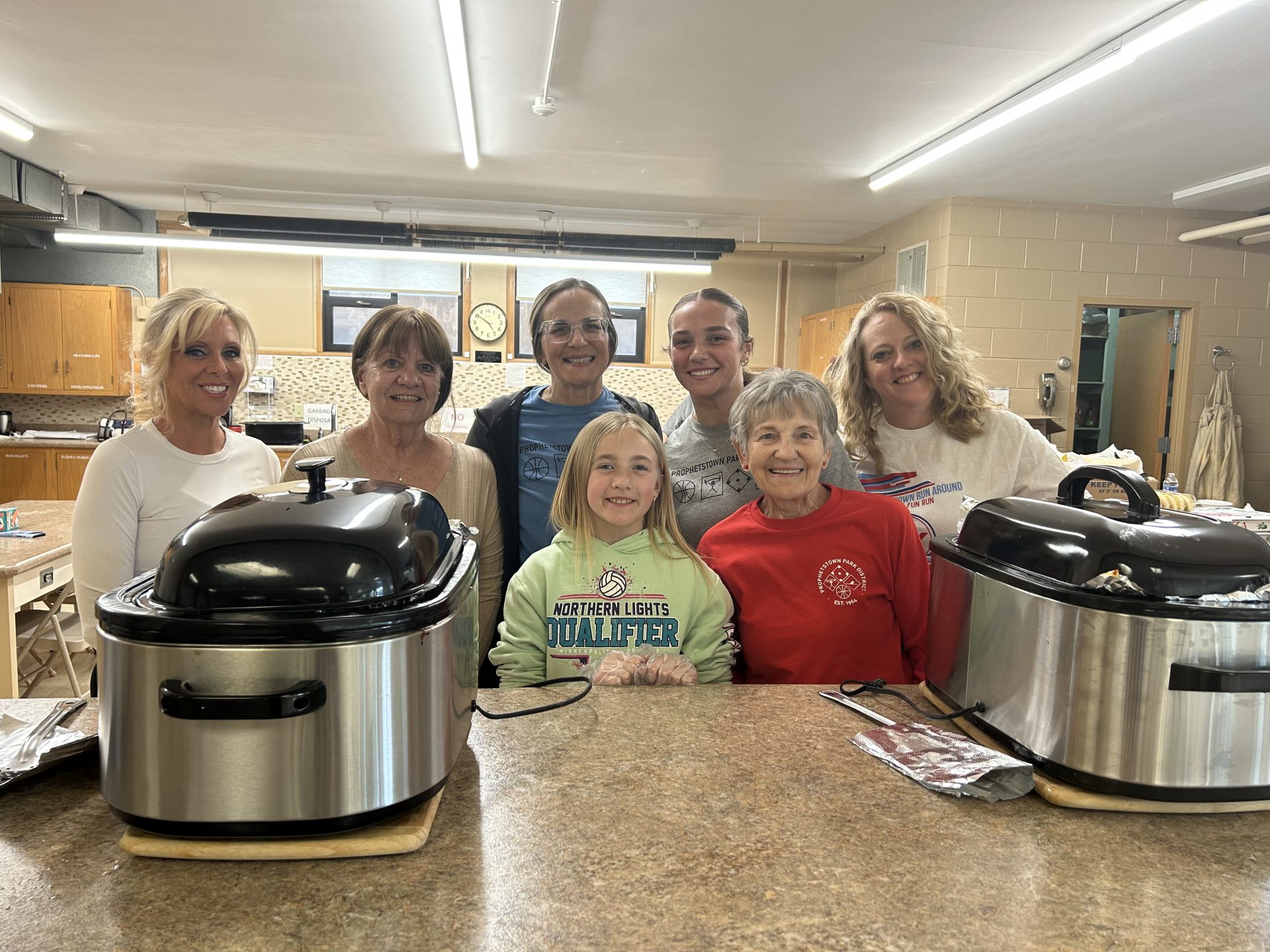 Prophetstown Park District volunteers served up Monday night's meal at Pat's Table.