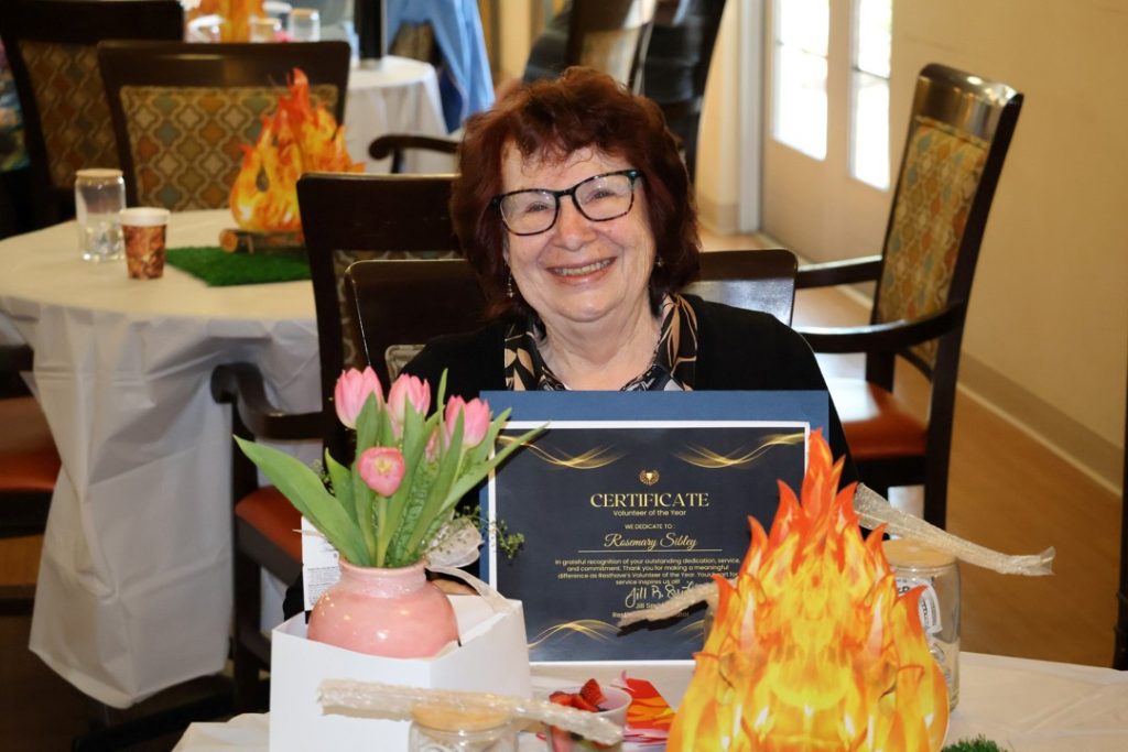 Rosemary Sibley was named as Resthave's Volunteer of the Year.
