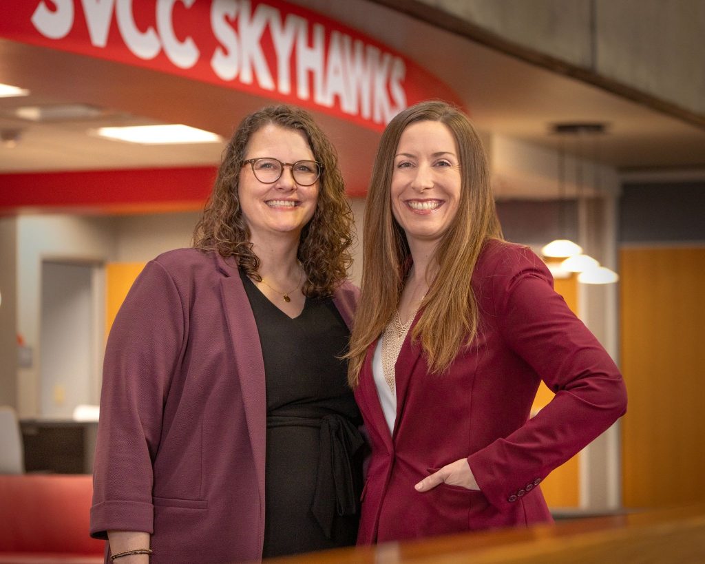 Jennifer Schultz (left) has been named the next Vice President of Student Services, and Sasha Logan (right) has been named the next Vice President of Academics. Both Schultz and Logan will begin their roles in June.
