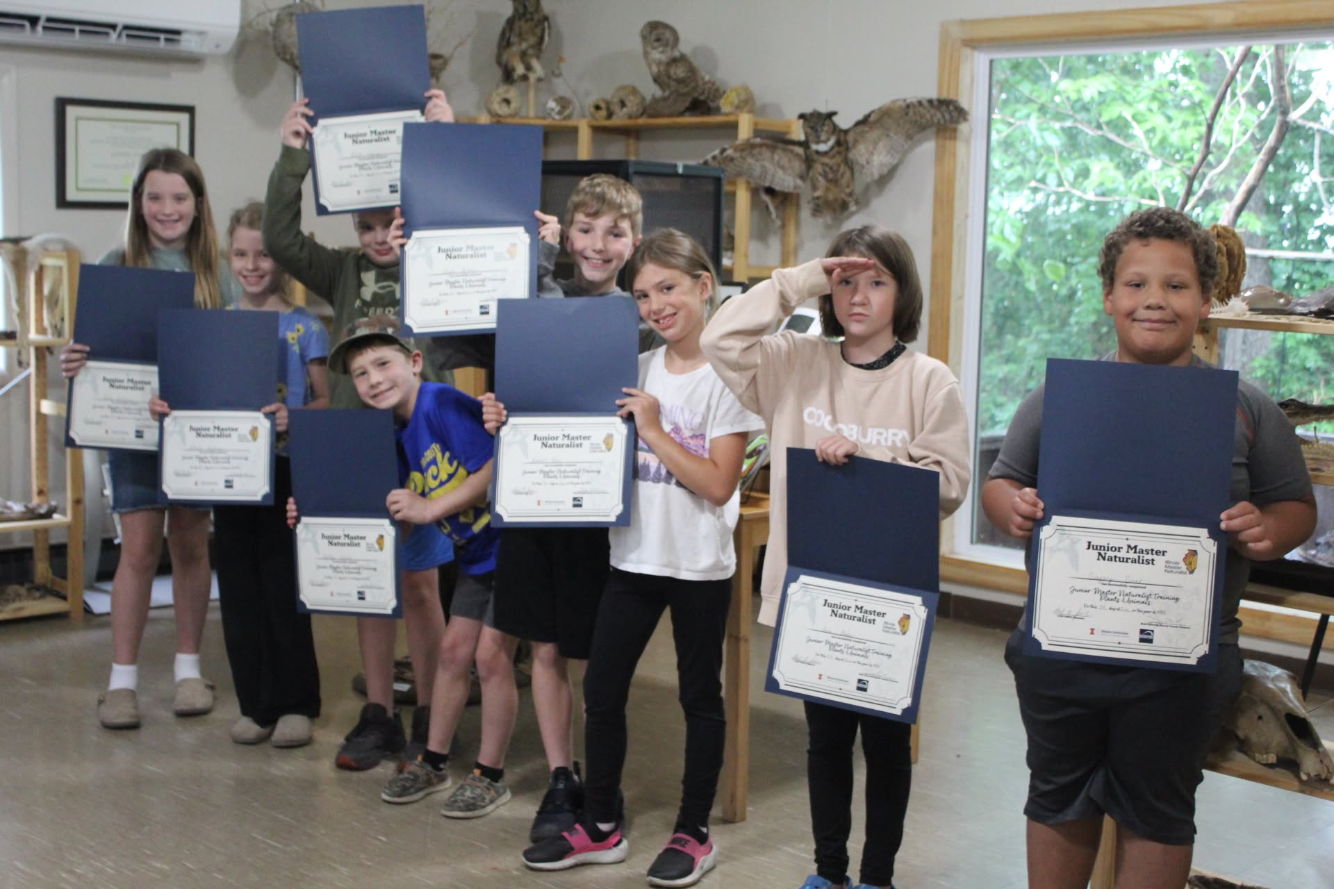 Youth after completing the Junior Naturalist Camp in Dixon in June. Photo by U of I Extension Carroll-Lee-Whiteside Unit.