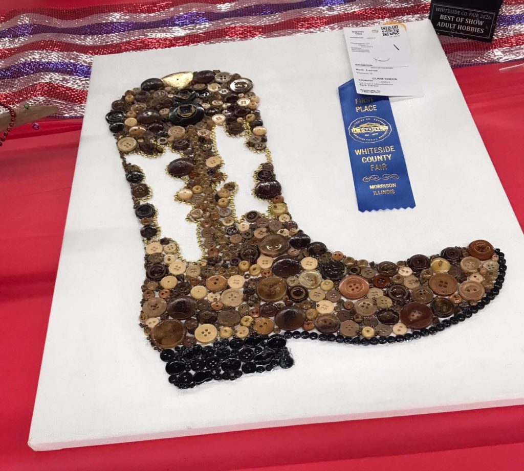 Barb Larson of Morrison took Best Exhibitor Honors for "Miscellaneous Handmade Articles."