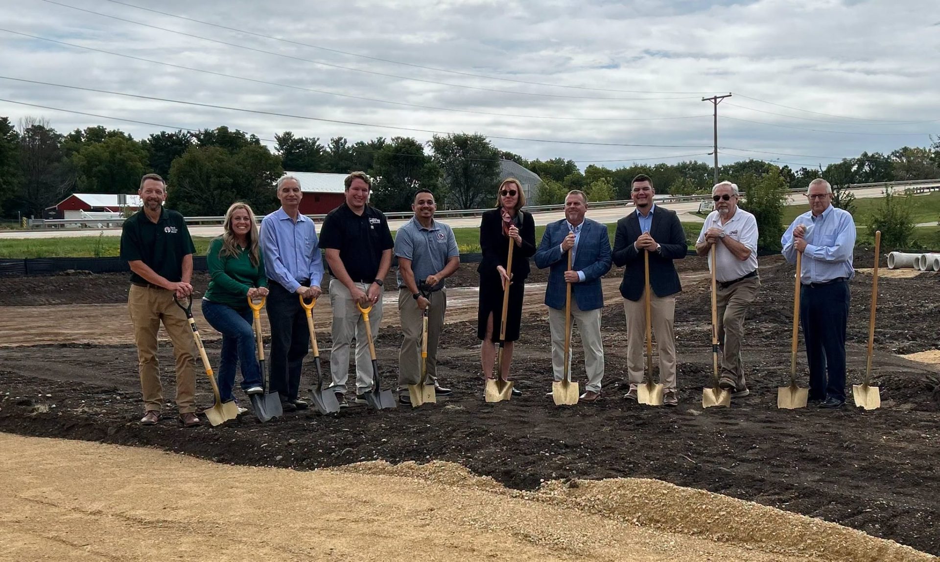 Breaking ground on the new facility in Oregon; photo courtesy of IDOT.