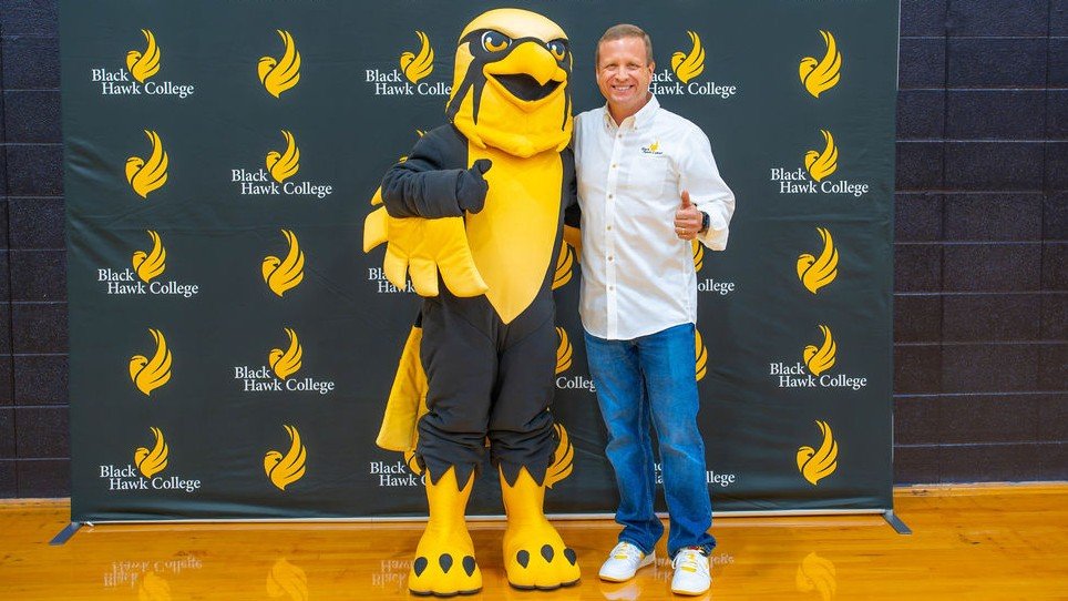 BHC president Dr. Jeremy Thomas with Blaze the Brave.