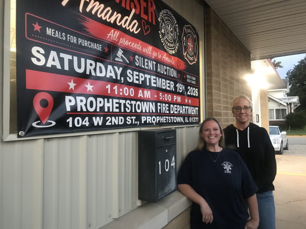 Michele Lukehart and Julie Pope of Prophetstown Ambulance hope to see the community show up on Saturday at the benefit for EMT Amanda Wegner.