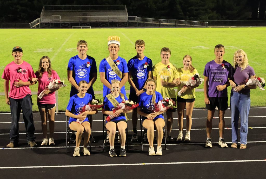Erie High School's Homecoming Court and attendants.
