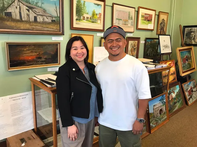 Denise and Pastor Allan Balang visited during Around Ptown's open office hours at the Prophetstown Area Historical Society.