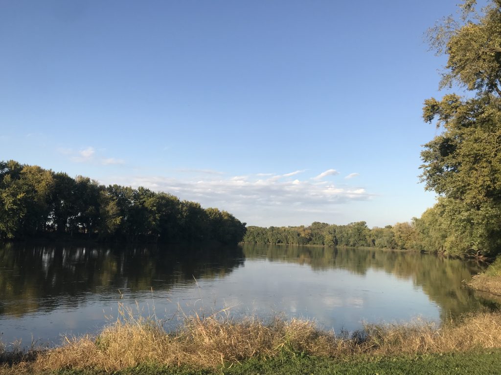 Early fall colors along the Rock River at Prophetstown State Park.